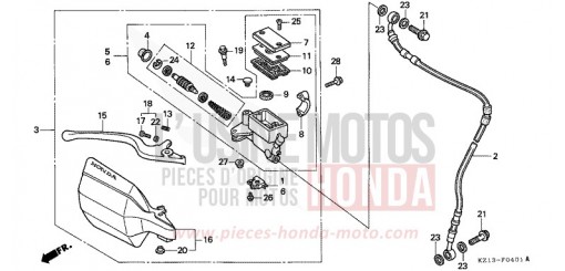 VORDERRADBREMSE (RP/RR) XR250RP de 1993